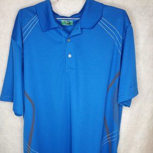 Man's Ben Hogan XL (46-48) Golf shirt Cerulean Blue Performance wear